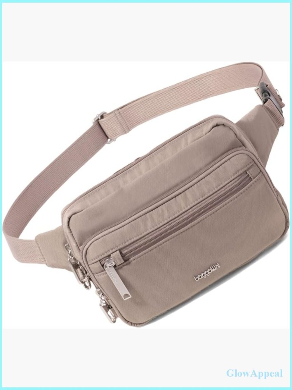 Anti-Theft Belt Bag Fanny Pack with RFID Protection Locking Zippers
